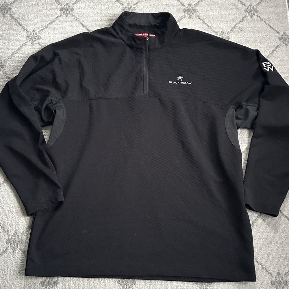 Sun Mountain Black Widow Men's Black Quarter Ziip